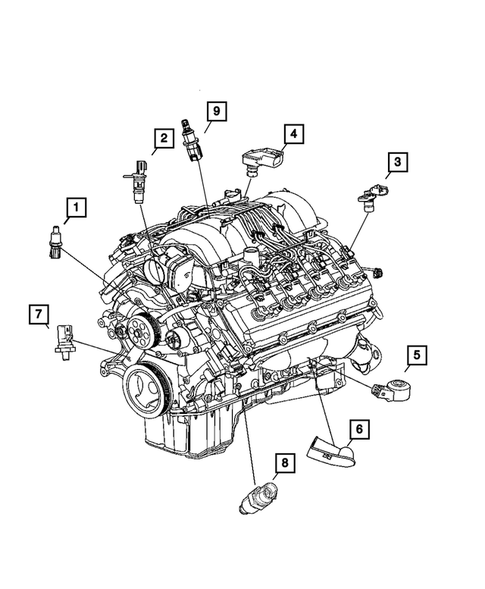 Sensors for 2009 Jeep Grand Cherokee #1
