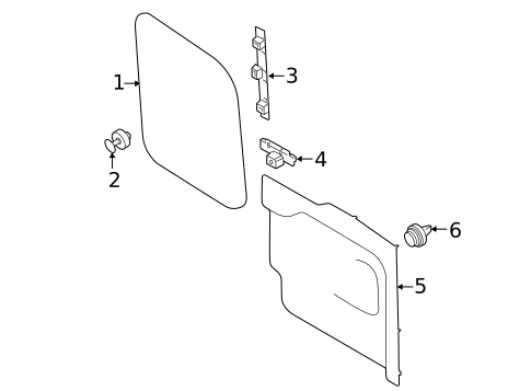 Interior Trim - Back Door for 2023 Ford Transit-250 #1