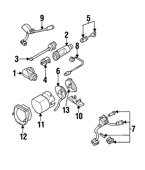 Air Bag Components for 1993 Mercedes-Benz 300SD #2