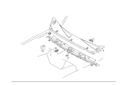 Water Baffle with Intake Shell for 2002 Mercedes-Benz ML 55 AMG® #1