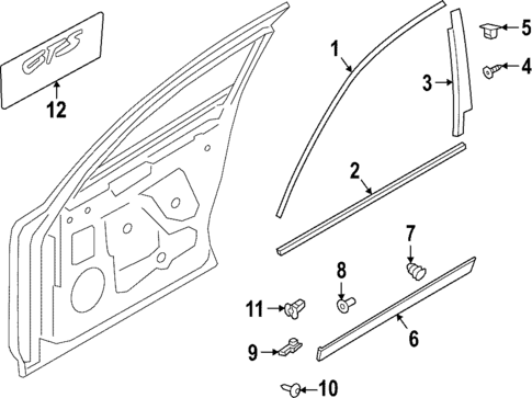 Exterior Trim - Front Door for 2022 Porsche Cayenne #0