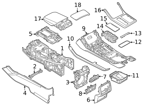 Front Console for 2020 Audi RS Q8 #0