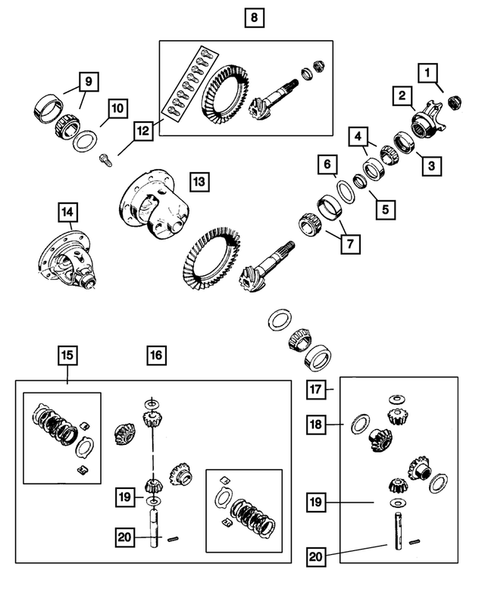 Differential and Housing for 2003 Jeep Wrangler #0