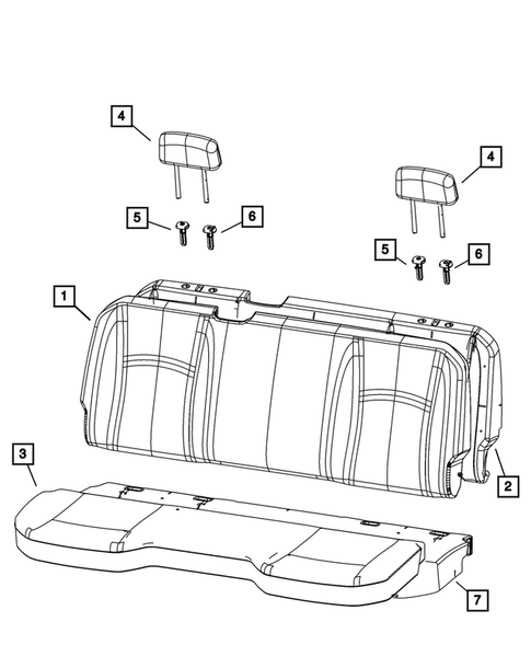 Rear Seats - Second Row for 2011 Ram 1500 #8