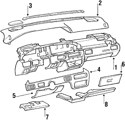 Instrument Panel for 1989 Pontiac Bonneville #0