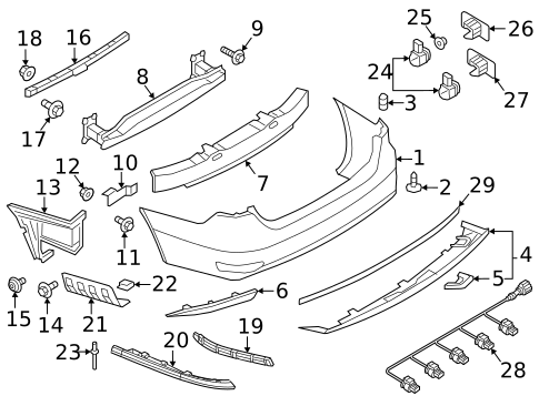 Bumper & Components - Rear for 2015 Volkswagen Jetta #0