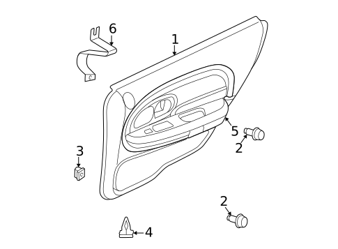 Interior Trim - Rear Door for 2001 Dodge Intrepid #0