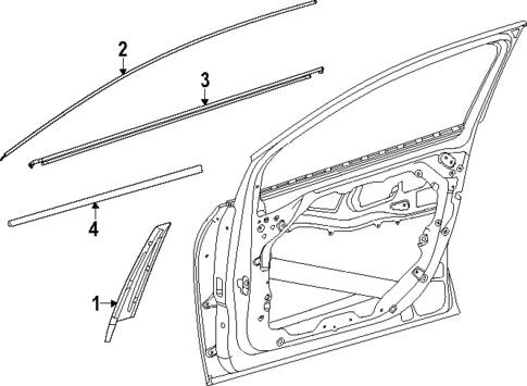 Exterior Trim - Front Door for 2023 Mercedes-Benz EQS 450 SUV #0