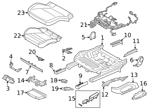 Front Seat Components for 2023 Porsche Taycan #0