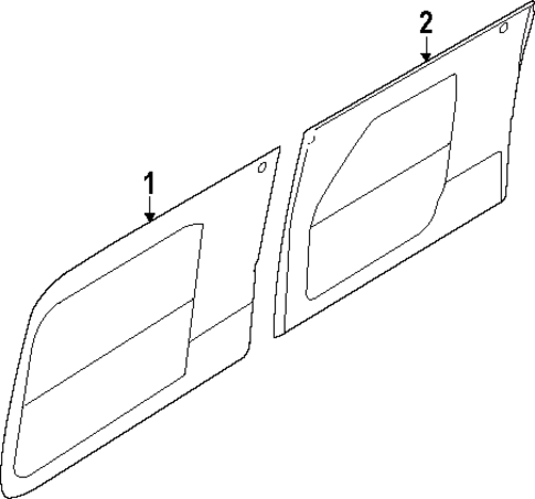 Glass - Side Door for 2024 Ford E-Transit #1