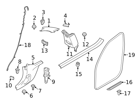 Interior Trim - Pillars for 2014 BMW 435i #0