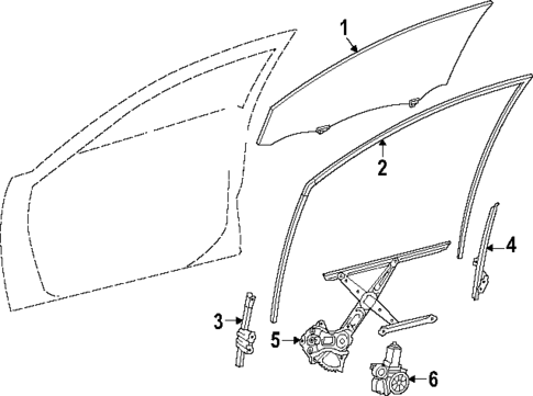 Glass - Front Door for 2025 Toyota Camry #0