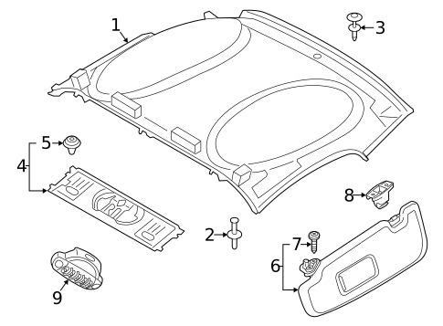 Interior Trim - Roof for 2013 Mini Cooper #0