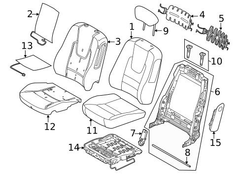 Front Seat Components for 2011 Ford Fusion #0