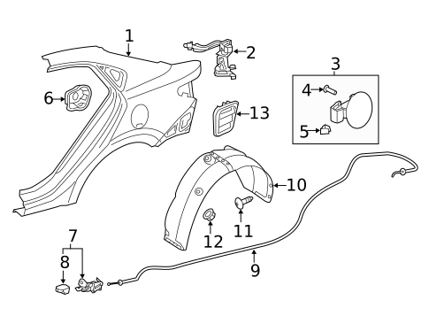 Quarter Panel & Components for 2019 Kia Rio #1