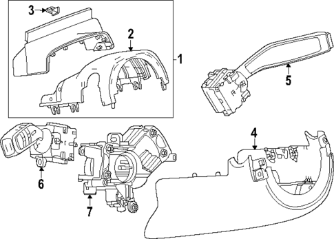 Shroud, Switches & Levers for 2025 Chevrolet Suburban #8