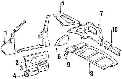 Interior Trim for 1988 Mitsubishi Precis #0