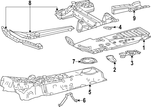 Floor & Rails for 2025 Lexus RX450h+ #1