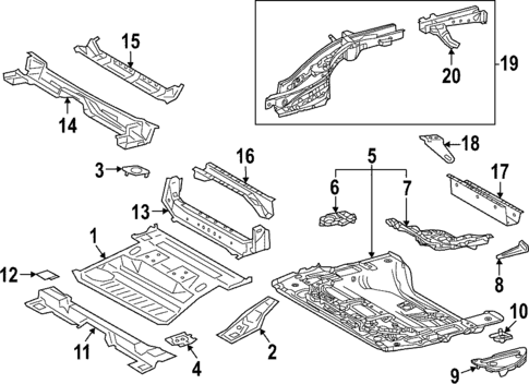 Rear Floor & Rails for 2025 Lexus NX350h #0