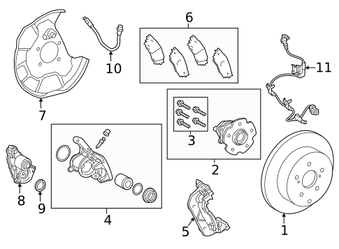 Rear Brakes for 2020 Lexus NX300 #0