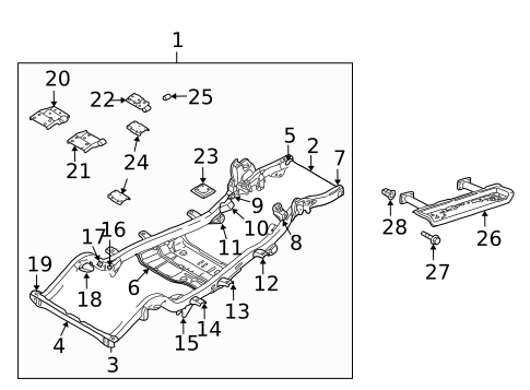 Frame & Components for 2001 Jeep Wrangler #0