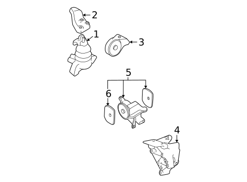 Engine & Trans Mounting for 2001 Hyundai Santa Fe #0