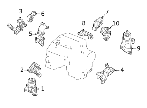 Engine & Trans Mounting for 2013 INFINITI JX35 #0