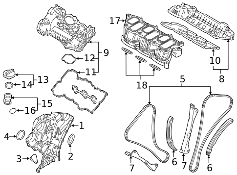 Valve & Timing Covers for 2020 Kia Stinger #1