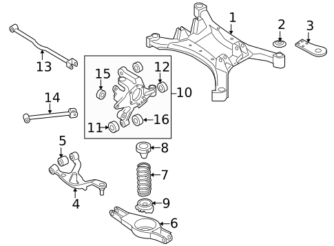 Rear Suspension for 2010 Nissan Maxima #1