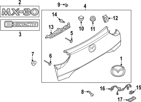 Exterior Trim - Lift Gate for 2021 Mazda CX-30 #6