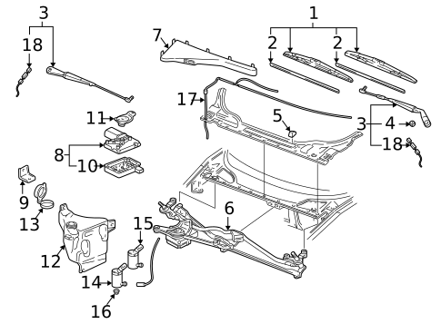 Wiper & Washer Components for 2005 Chevrolet Venture #0