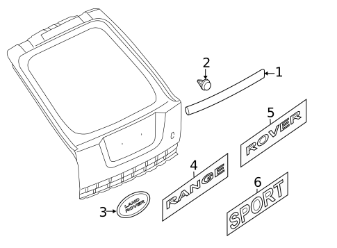 Exterior Trim - Lift Gate for 2010 Land Rover Range Rover Sport #0