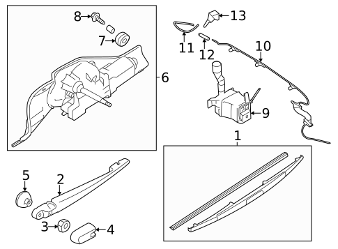 Wiper & Washer Components for 2017 Subaru Crosstrek #1
