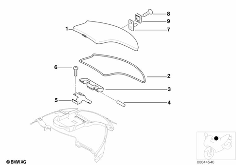 Motorcycle Trim Section, Windshield for 2005 BMW-Motorrad K 1200 LT #8
