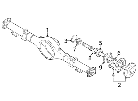 Axle Housing for 1998 Mitsubishi Montero Sport #1