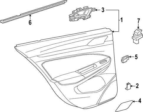 Interior Trim - Rear Door for 2022 Volkswagen GTI #0