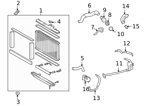 Radiator & Components for 1998 Lexus GS300 #0