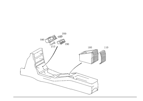 Ashtray and Storage Box, Bottom for 1993 Mercedes-Benz 600SL #5
