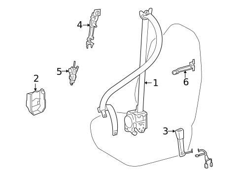 Seat Belt for 2008 Lexus LS600h #1