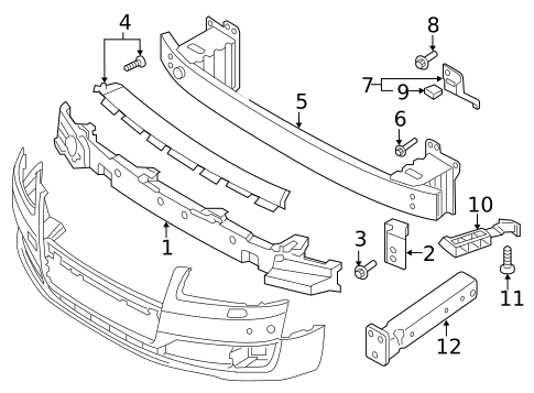 Bumper & Components - Front for 2016 Audi A8 Quattro #1