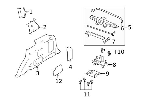Interior Trim - Quarter Panels for 2009 Mercury Mariner #0