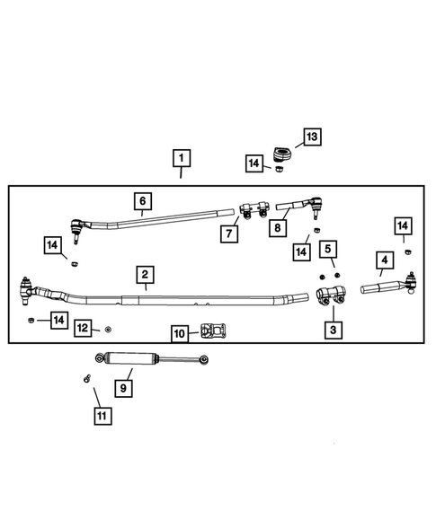 Steering Linkage, and Steering Shock for 2010 Dodge Ram 3500 #0
