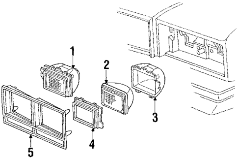 Headlamp Components for 1984 Pontiac Bonneville #0