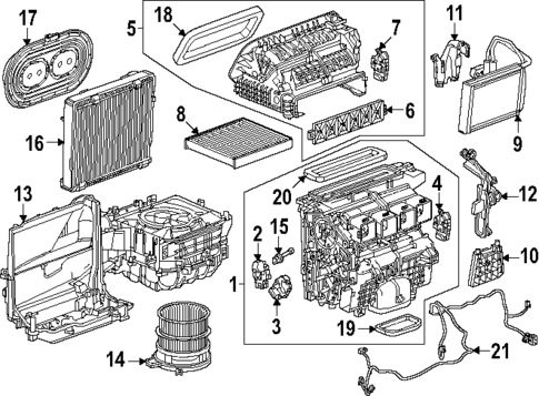 Evaporator & Heater Components for 2023 GMC Canyon #1
