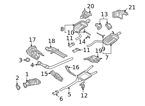 Exhaust Components for 2004 Audi A4 Quattro #0