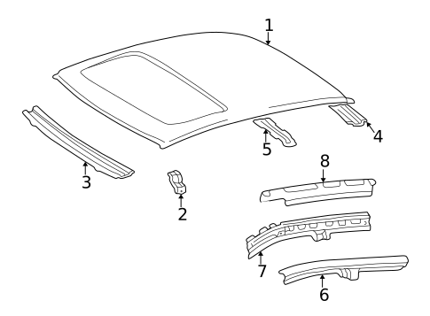 Roof & Components for 2001 Lexus IS300 #0