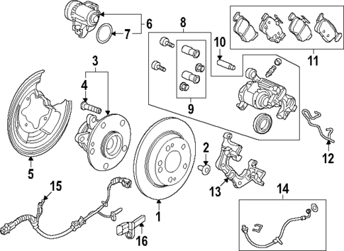 Brake Components for 2024 Acura Integra #1