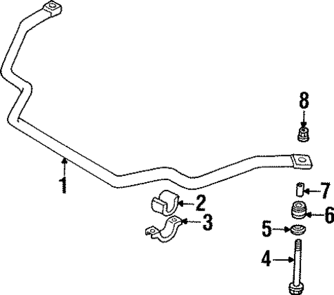 Stabilizer Bar & Components for 1997 Acura TL #0