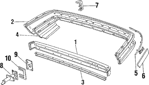 Bumper & Components - Rear for 1985 Buick Electra #0
