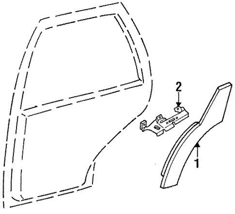 Interior Trim - Quarter Panels for 1991 Mercury Tracer #0